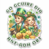 Sticker fête de la saint-patrick | Go gcuire Dia an t-ádh (Devant)