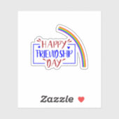 Sticker fête de l'amitié (Feuille)