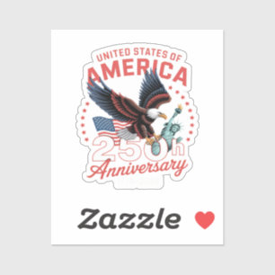 Sticker Fête de l'indépendance 250e anniversaire USA Patri