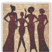 Sticker Fête de mode chic et clinquant (Devant)