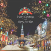 Sticker Fête de Noël, lumières vives et baubles (Devant)