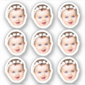 Sticker Fête de Visage Personnalisée Favorisera les Décora (Devant)