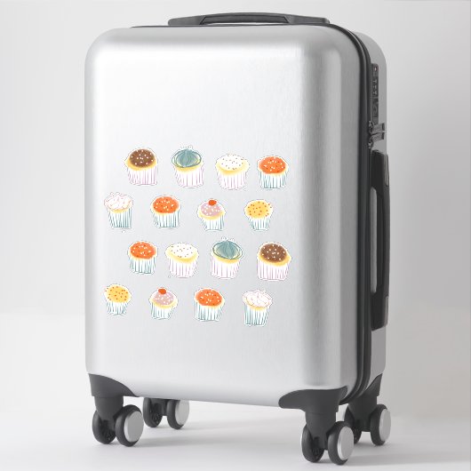 Sticker Fête des cupcakes (Sur valise)