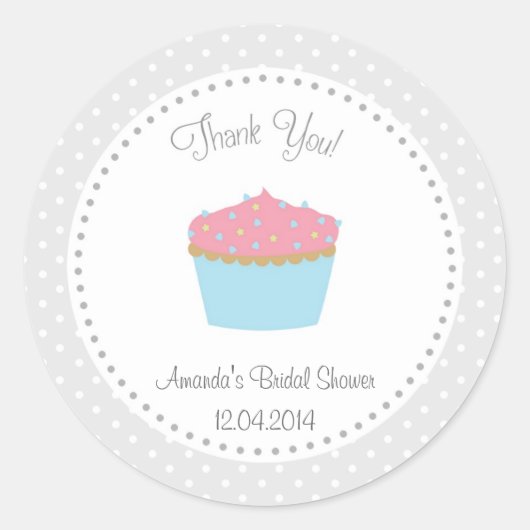 Sticker Fête des mariées Cupcake (Devant)