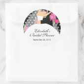 Sticker Fête des mariées de mariée florale rose (Sac)