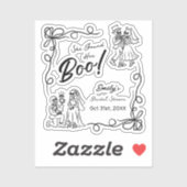 Sticker Fête des mariées d'Halloween Whimsical dessinée à  (Feuille)