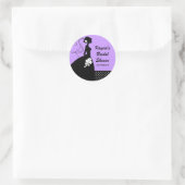 Sticker Fête des mariées Lilac Silhouette Bride (Sac)