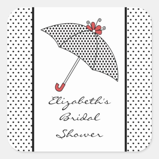 Sticker Fête des mariées parapluie (Devant)