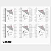 Sticker Fête des mariées parapluie (Feuille)