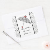 Sticker Fête des mariées parapluie (Enveloppe)