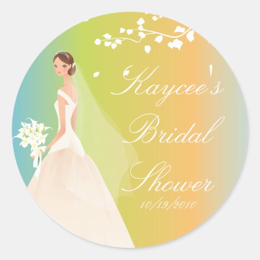 Sticker Fête des mariées Pastels Bride (Devant)