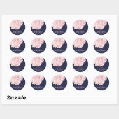 Sticker Fête des mariées rose Aquarelle Peony (Feuille)