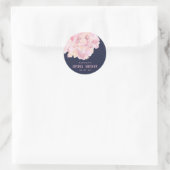 Sticker Fête des mariées rose Aquarelle Peony (Sac)