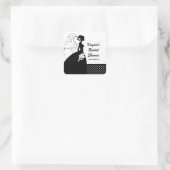 Sticker Fête des mariées Silhouette blanche (Sac)