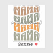 Sticker Fête des mères Couleur naturelle Maman Nom des enf (Feuille)