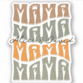 Sticker Fête des mères Couleur naturelle Maman Nom des enf (Devant)