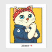 Sticker Fête des mères de maman chats (Feuille)