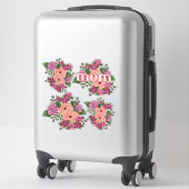 Sticker Fête des mères Roses de rose et corail (Sur valise)