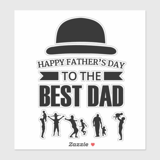 Sticker fête des pères (Feuille)