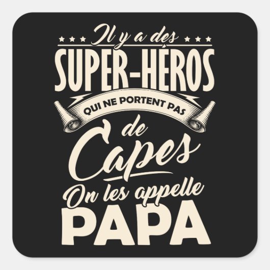 Sticker Fête des Pères - Papa Super-Héro (Devant)
