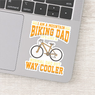 Sticker Fête des pères Papa VTT Comme Un Papa Normal