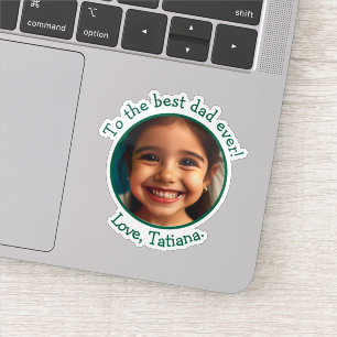 Sticker Fête des pères personnalisée Nom photo Keepsaké