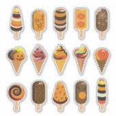 Sticker Fête d'Halloween "Treat or Trick" Crème glacée sav (Devant)