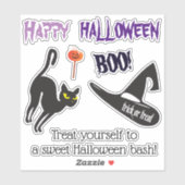 Sticker Fête d'Halloween "Treat or Trick" Crème glacée sav (Feuille)