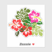 Sticker Fête d'Hawaii (Feuille)