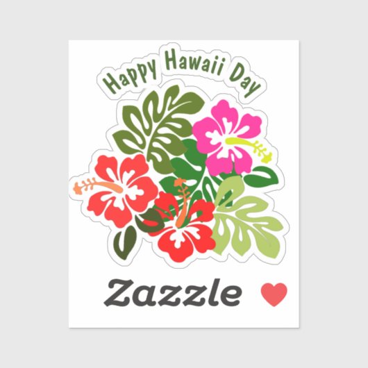 Sticker Fête d'Hawaii (Feuille)