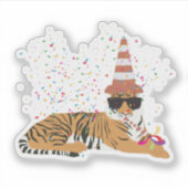 Sticker Fête du tigre - Animaux ayant une fête (Devant)