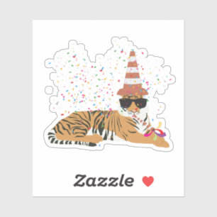 Sticker Fête du tigre - Animaux ayant une fête