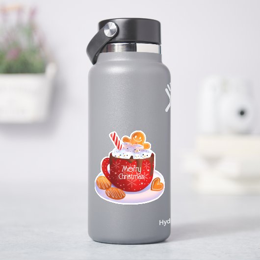 Sticker Fêtes de Noël Hot Chocolat sur mesure (HydroFlask)