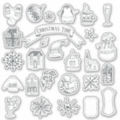 Sticker Fêtes de Noël Jour Vintage d'hiver (Devant)