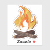 Sticker Feu de camping (Feuille)