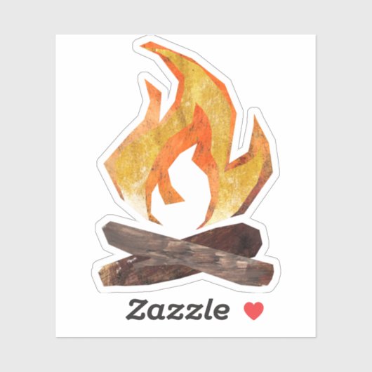 Sticker Feu de camping (Feuille)