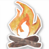 Sticker Feu de camping (Devant)