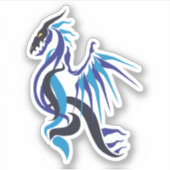 Sticker Feu de dragon bleu (Devant)