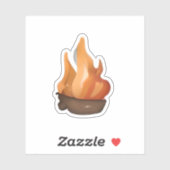 Sticker Feu de feu de camp (Feuille)