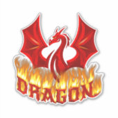 Sticker Feu rouge dragon (Devant)