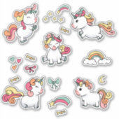 Sticker Feuille autocollante Unicorn (Devant)