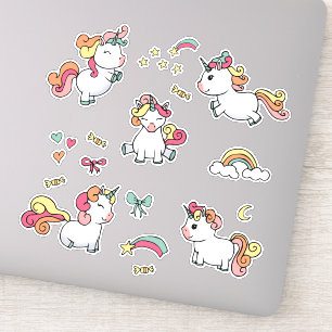 Sticker Feuille autocollante Unicorn