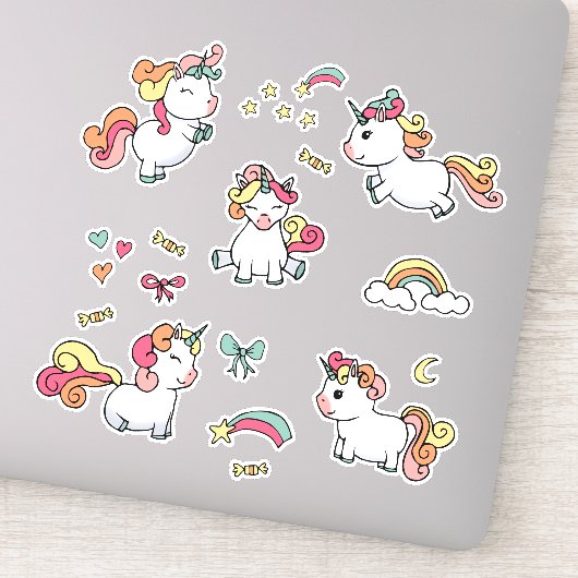 Sticker Feuille autocollante Unicorn (Détail)