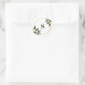 Sticker feuille classique en or vert (Sac)