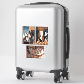 Sticker Feuille collage d'art Abstrait Brown et noir (Sur valise)