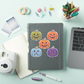 Sticker Feuille d’autocollants couleur Jack-o’-Lantern (Couverture iPad)