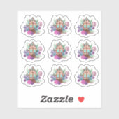 Sticker Feuille d'aquarelle de Cabine floral chic rustique (Feuille)