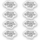 Sticker Feuille d'autocollant blanc de la Saint-Valentin (Recto)