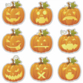 Sticker Feuille d'autocollant Citrouille sculpté (Devant)