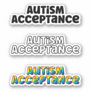 Sticker Feuille d'autocollant d'acceptation de l'autisme